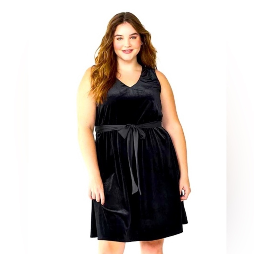 Draper James RSVP Velvet Bow Back Dress - Size 3X